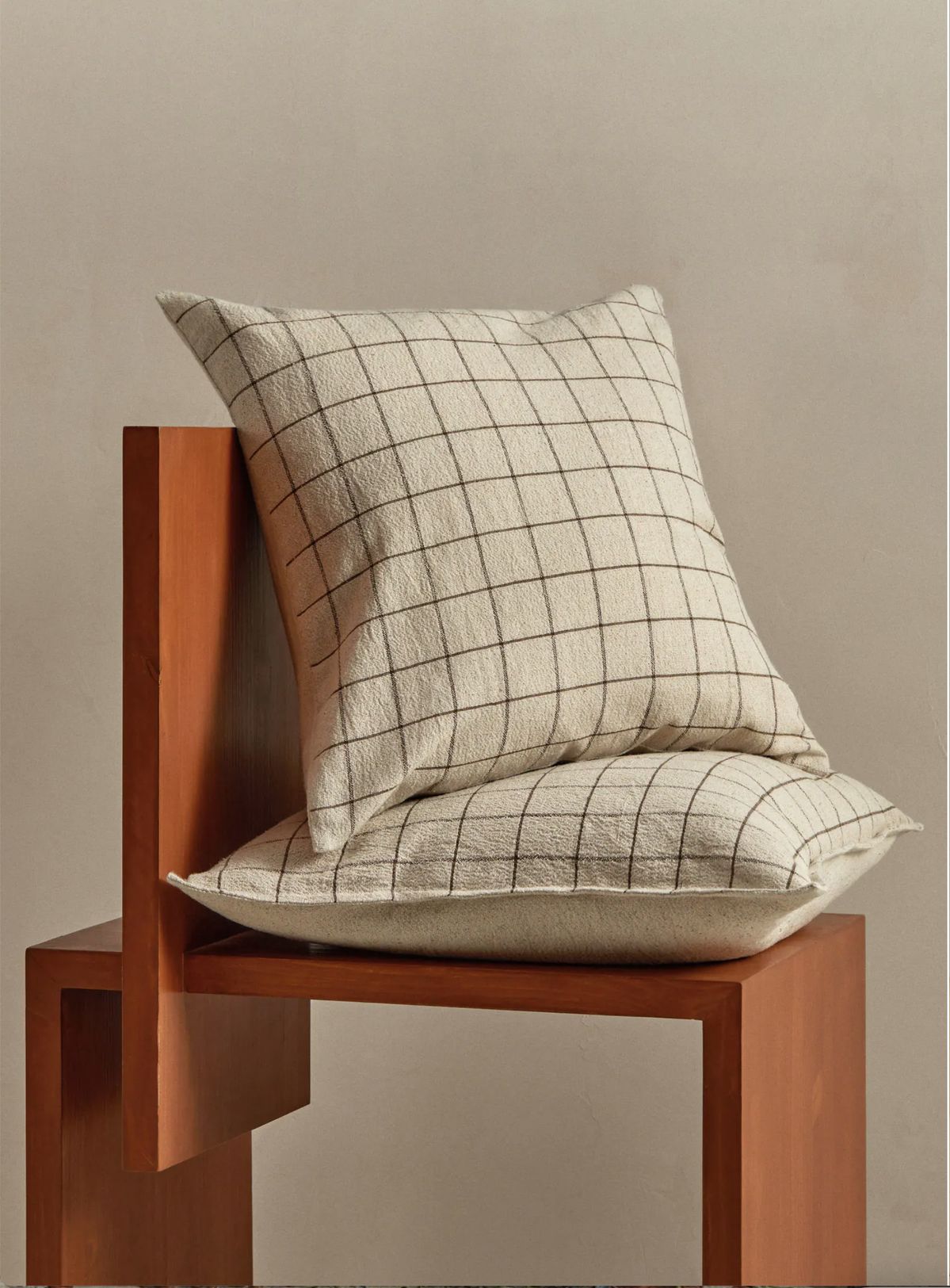 Cushions arranged on a comfortable sofa
