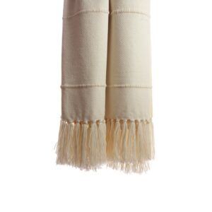 Fringed Stripe Designer Throw Blanket