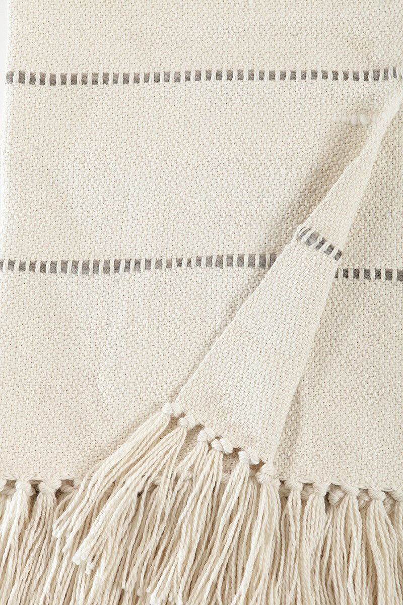 Grey Multicolor Stripe Throw Blanket - Image 4