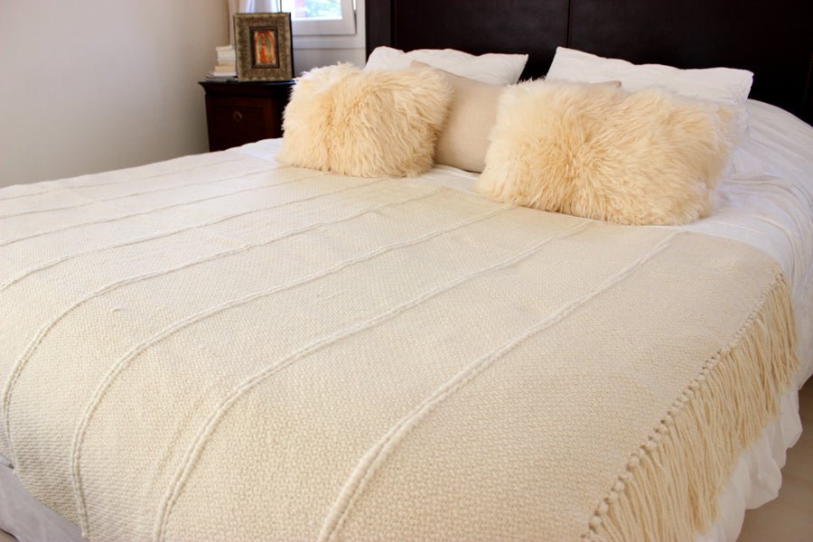 Fringed Stripe Designer Throw Blanket - Image 6